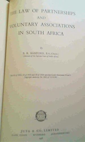 The Law of Partnerships and Voluntary Associations in South Africa