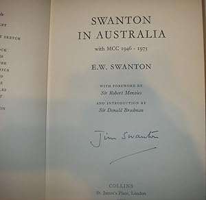 Seller image for Swanton in Australia with MCC, 1946-1975 for sale by eclecticbooks