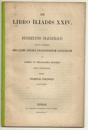 De libro Iliadis XXIV. Dissertation.