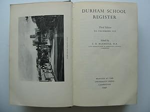 Image du vendeur pour DURHAM SCHOOL REGISTER TO DECEMBER 1939 mis en vente par Stella & Rose's Books, PBFA