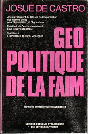 Seller image for Gopolitique de la faim. for sale by L'ivre d'Histoires
