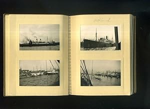 Seller image for Privates Fotoalbum. Schiffahrt nach Schweden um 1930. Mit einigen Schiffen unter anderem die Vogtland. Verschiedene Format in schwarz Weiss Format . Privatfotos 5 x 8 cm im Einsteckalbum. 80 Fotos. for sale by Umbras Kuriosittenkabinett