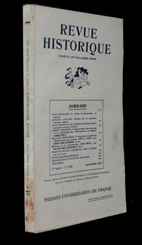 Image du vendeur pour Revue historique, tome CCIX, janvier-mars 1953 (77e anne) mis en vente par Abraxas-libris