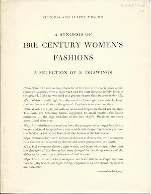 Seller image for A Synopsis of 19th Century Women's Fashions : A Selection of 21 Drawings. for sale by Trinders' Fine Tools