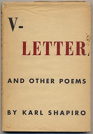 Bild des Verkufers fr V-Letter and Other Poems zum Verkauf von Between the Covers-Rare Books, Inc. ABAA