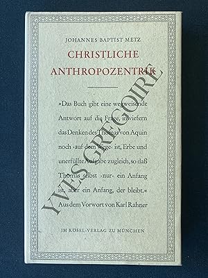 Immagine del venditore per CHRISTLICHE ANTHROPOZENTRIK venduto da Yves Grgoire