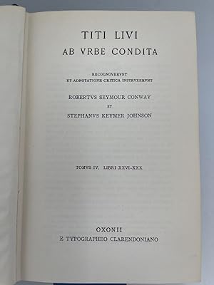 Bild des Verkufers fr Titi Livi. Ab urbe condita. Tomus IV. Libri XXVI - XXX zum Verkauf von LIBRAIRIE GIL-ARTGIL SARL