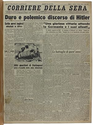 CORRIERE DELLA SERA. Quarto trimestre 1942.: