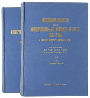 MASSIMARIO COMPLETO DELLA GIURISPRUDENZA DEL CONSIGLIO DI STATO 1962-1966. A cura della rassegna ...