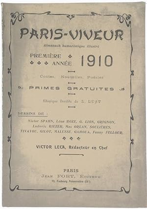 Imagen del vendedor de PARIS-VIVEUR - Almanach Humoristique Illustr. Premire Anne 1910.: a la venta por Bergoglio Libri d'Epoca