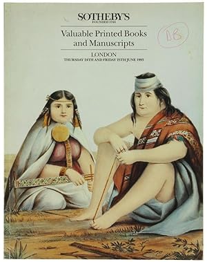 VALUABLE PRINTED BOOKS AND MANUSCRIPTS comprising Natural History, Atlases, Travel, Continental B...