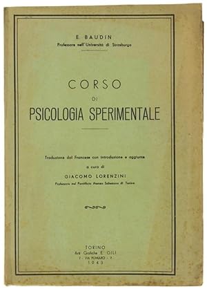 CORSO DI PSICOLOGIA SPERIMENTALE.: