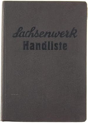 SACHSENWERK HANDLISTE. Marz 1935.: