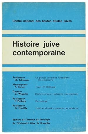 Seller image for SEMINAIRES D'HISTOIRE JUIVE CONTEMPORAINE.: for sale by Bergoglio Libri d'Epoca