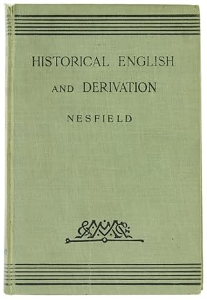 Seller image for HISTORICAL ENGLISH AND DERIVATION.: for sale by Bergoglio Libri d'Epoca