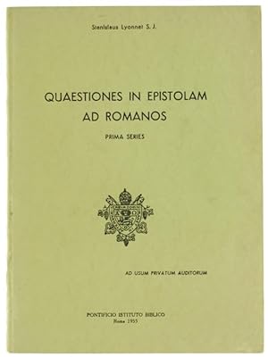 Seller image for QUAESTIONES IN EPISTOLAM AD ROMANOS. Prima series.: for sale by Bergoglio Libri d'Epoca