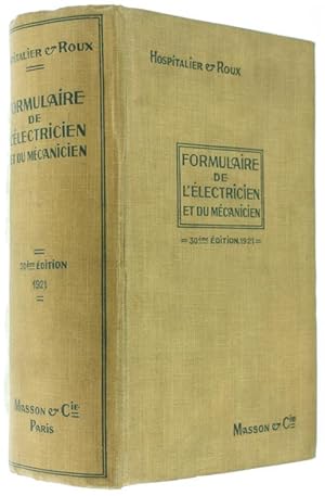 FORMULAIRE DE L'ELECTRICIEN ET DU MECANICIEN.: