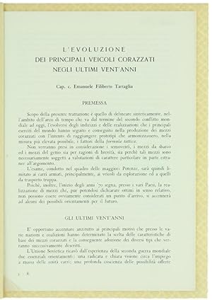Immagine del venditore per L'EVOLUZIONE DEI PRINCIPALI VEICOLI CORAZZATI NEGLI ULTIMI VENT'ANNI.: venduto da Bergoglio Libri d'Epoca