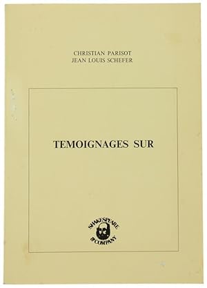 Imagen del vendedor de TEMOIGNAGES SUR.: a la venta por Bergoglio Libri d'Epoca