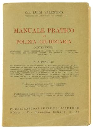 Immagine del venditore per MANUALE PRATICO DI POLIZIA GIUDIZIARIA.: venduto da Bergoglio Libri d'Epoca