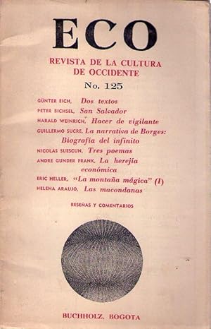 Seller image for ECO - No. 125 - Tomo XXI/ 5, septiembre de 1970. (La narrativa de Borges por Guillermo Sucre) for sale by Buenos Aires Libros