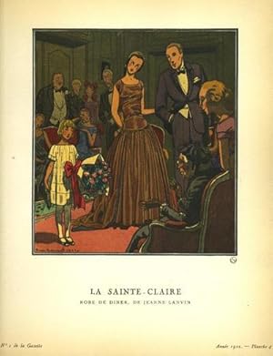 La Sainte-Claire: Robe De Diner, De Jeanne Lanvin Print from the Gazette du Bon Ton