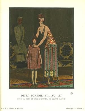 Dites Bonsoir Et.Au Lit: Robe du Soir Et Robe D'Enfant, De Jeanne Lanvin Print from the Gazette d...