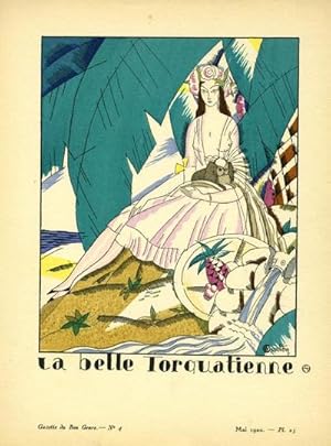 La belle Torquatienne. Print from the Gazette du Bon Ton