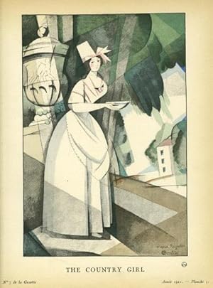 Bild des Verkufers fr The Country Girl. Print from the Gazette du Bon Ton zum Verkauf von Antipodean Books, Maps & Prints, ABAA