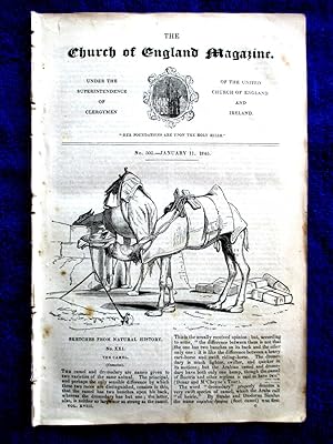 Immagine del venditore per The Church of England Magazine No 503 11 January 1845. The Camel. venduto da Tony Hutchinson