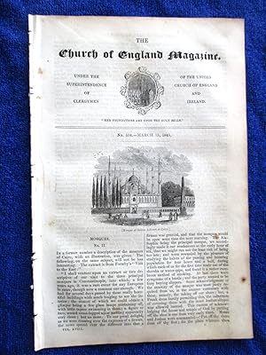 Image du vendeur pour The Church of England Magazine No 514, 15 March 1845. Cairo Mosques (pt 2). mis en vente par Tony Hutchinson