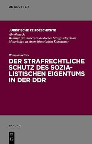 Bild des Verkufers fr Der strafrechtliche Schutz des sozialistischen Eigentums in der DDR zum Verkauf von AHA-BUCH GmbH