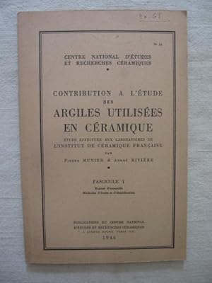 Imagen del vendedor de Contribution  l'tude des argiles utilises en cramique a la venta por Tant qu'il y aura des livres