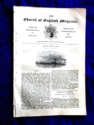 Immagine del venditore per The Church of England Magazine No 533, 12 July 1845. Jaffa, or Joppa. venduto da Tony Hutchinson