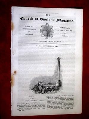 Immagine del venditore per The Church of England Magazine No 544, 20 September 1845. Egypt pt.II Pompey's Pillar, Cleopatra's Needle, Pharos, Canal venduto da Tony Hutchinson