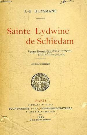 Bild des Verkufers fr SAINTE LYDWINE DE SCHIEDAM zum Verkauf von Le-Livre