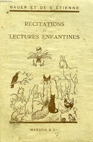 Seller image for RECITATIONS ET LECTURES ENFANTINES, CLASSES PREPARATOIRES ET ECOLES PRIMAIRES for sale by Le-Livre