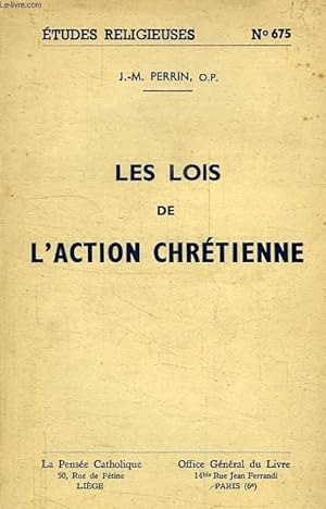 Immagine del venditore per LES LOIS DE L'ACTION CHRETIENNE venduto da Le-Livre