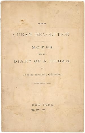 Bild des Verkufers fr The Cuban revolution Notes from the diary of a Cuban. (Translated.). zum Verkauf von D&D Galleries - ABAA