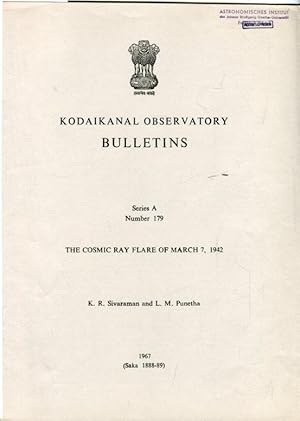 Immagine del venditore per The Cosmic Ray Flare of Mrch 7, 1942. venduto da Antiquariat am Flughafen