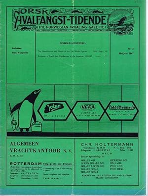 Image du vendeur pour Norsk Hvalfangst-Tidende (The Norwegian Whaling Gazette), Organ For the International Association of Whaling Companies. Nr. 3, Mai/juni 1967 mis en vente par Bailgate Books Ltd