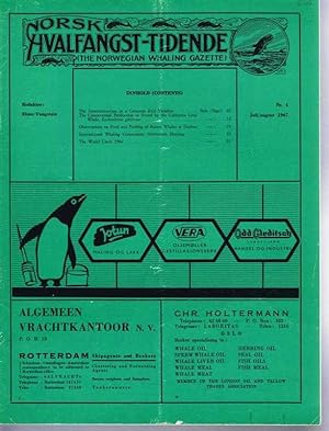 Image du vendeur pour Norsk Hvalfangst-Tidende (The Norwegian Whaling Gazette), Organ For the International Association of Whaling Companies. Nr. 4, Juli/august 1967 mis en vente par Bailgate Books Ltd