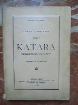 Imagen del vendedor de OBRAS COMPLETAS. TOMO I. KATARA, RECUERDOS DE HANA-HIVA (NARRACIN POLINSICA) a la venta por Itziar Arranz Libros & Dribaslibros