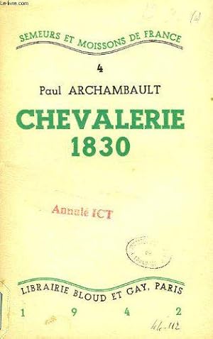 Seller image for Chevalerie 1830 for sale by JLG_livres anciens et modernes