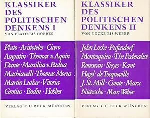 Seller image for Klassiker des politischen Denkens. Band I: Von Plato bis Hobbes. Band II: Von Locke bis Weber. for sale by Fundus-Online GbR Borkert Schwarz Zerfa