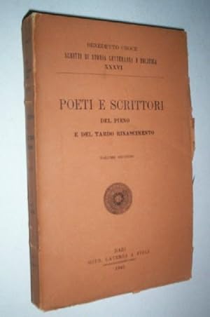 Poeti E Scrittori Del Pieno e Del Tardo Rinascimento, Volume II.
