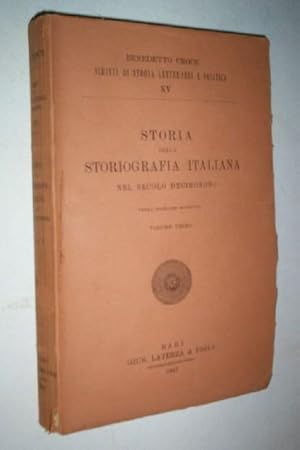 storia della storiografia italiana nle secolo decimonono volume primo.