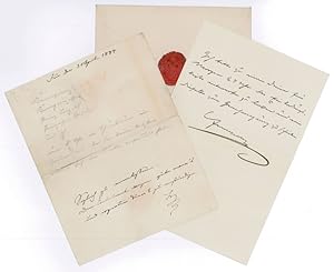 Bild des Verkufers fr Eigenh. Brief mit U. und eh. Gsteliste mit Paraphe. zum Verkauf von Antiquariat INLIBRIS Gilhofer Nfg. GmbH