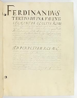 Manuscript on vellum signed.