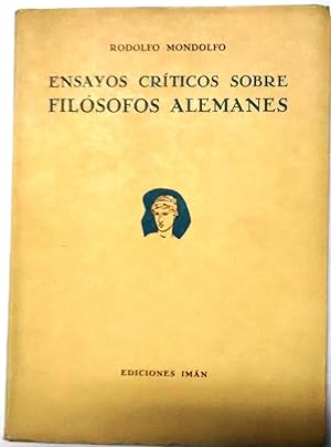 Image du vendeur pour Ensayos crticos sobre filsofos alemanes mis en vente par Librera Monte Sarmiento